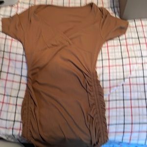 ROMWE light brown dress